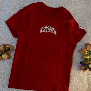 Red and white streetwear baby tee #skaterstyle